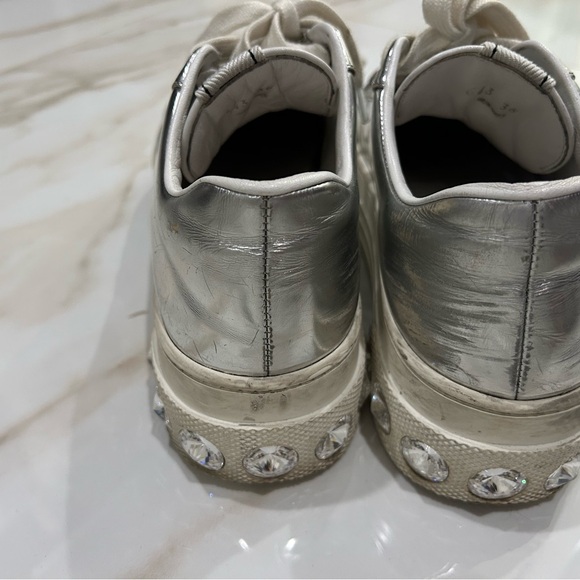 Miu Miu White Leather Sneakers